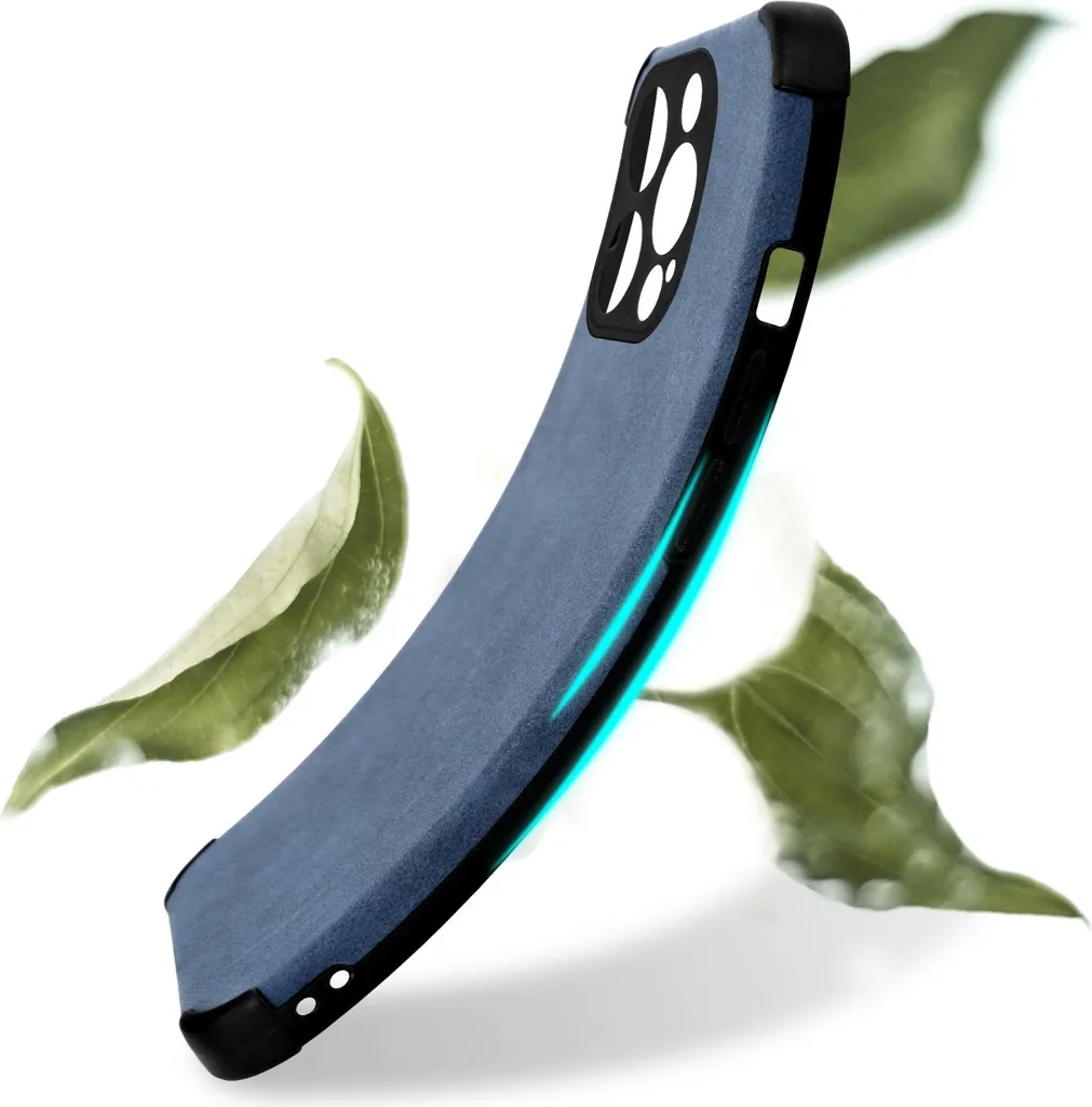 Custodia Cadorabo iPhone 13 Pro in TPU e Finto Camoscio Blu Reale - 4