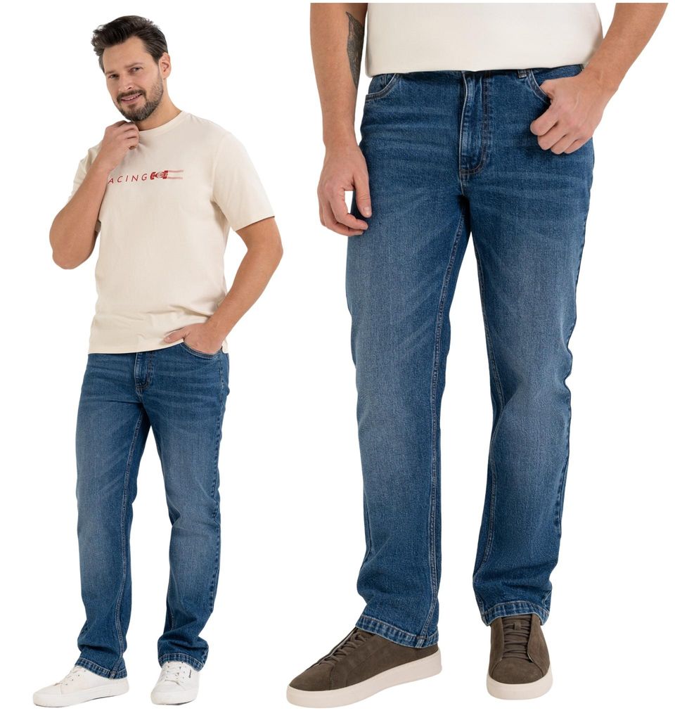 Moraj Herren Jeans Straight Leg – Blau, Größe 34, bequem
