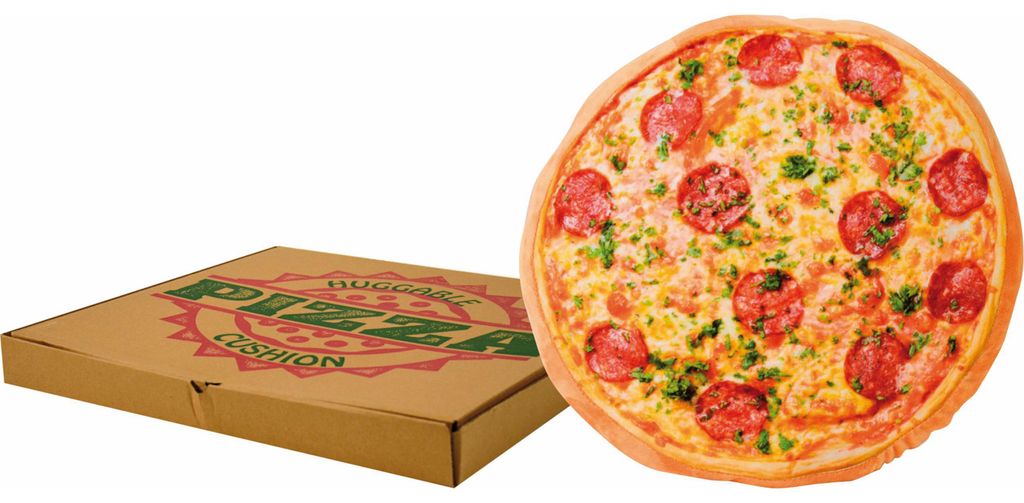 Cuscino decorativo "Pizza" in scatola da pizza Ø 40 cm Immagine del prodotto 