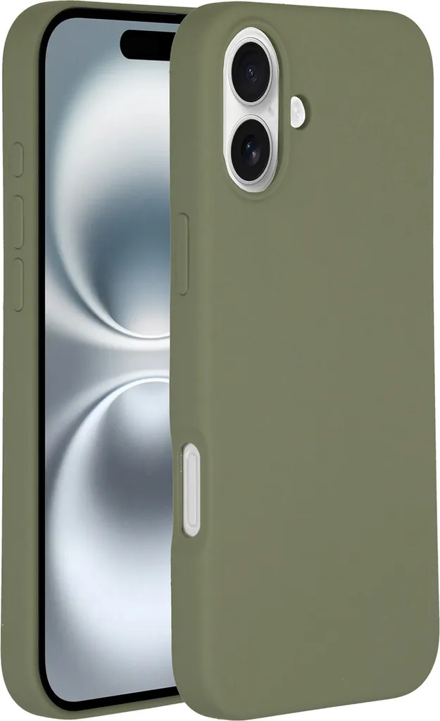 Custodia in silicone liquido Accezz con MagSafe iPhone 16 - Cooper Green