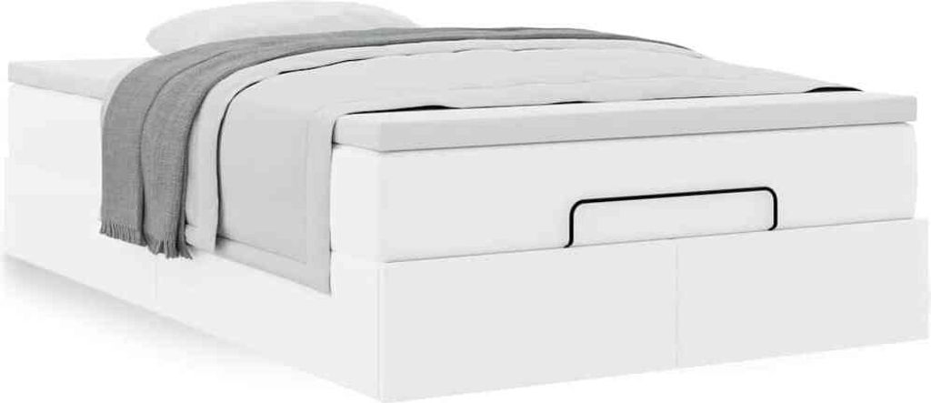 Möbel Ottoman-Bett mit Matratze Weiß 120x200 cm Kunstleder - Klassische Betten 3311032