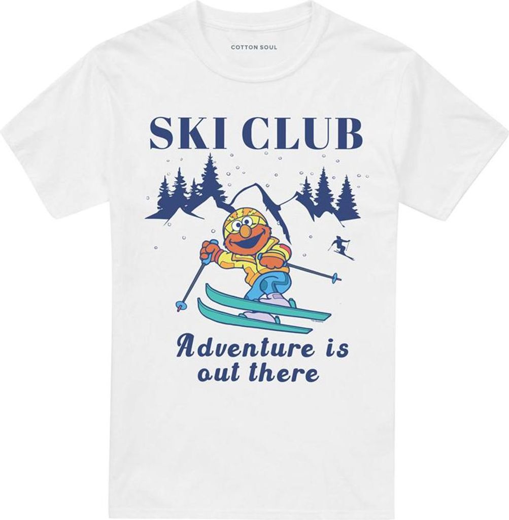 Sesame Street - "Ski Club Adventure" T-Shirt für Herren/Damen Uni TV26940 (3XL) (Weiß)