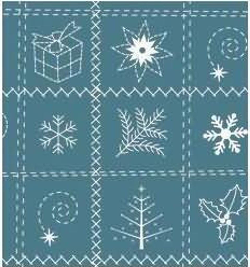 Transparentpapier 115 g/qm A4 VE=25 Blatt Country Christmas petrol