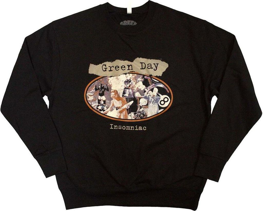 Green Day - "Insomniac" Sweatshirt für Herren/Damen Uni RO12370 (S) (Schwarz)