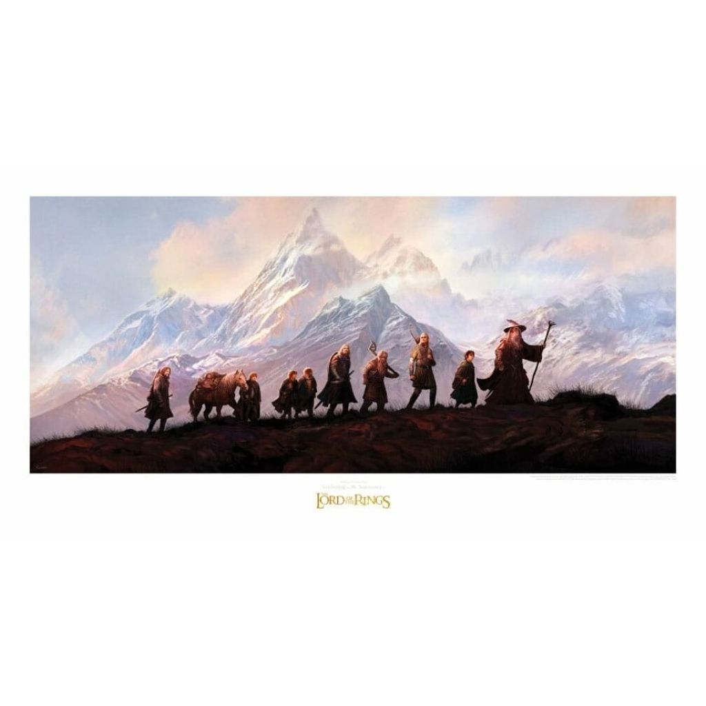 Herr der Ringe Kunstdruck The Fellowship of the Ring: 20th Anniversary 59 x 30 cm