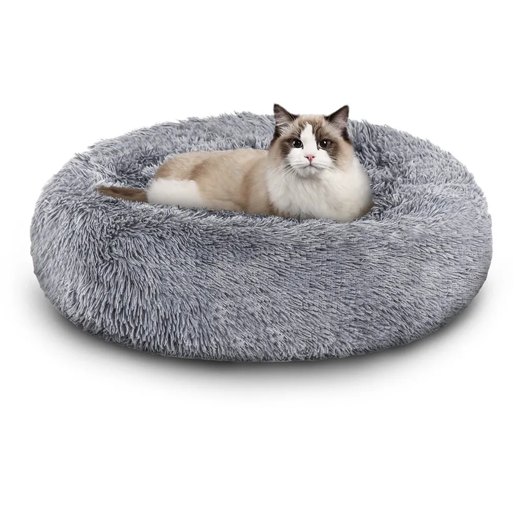 Hengda cane letto peluche posto letto cane cuscino gatto lavabile antiscivolo confortevole 60cm grigio chiaro