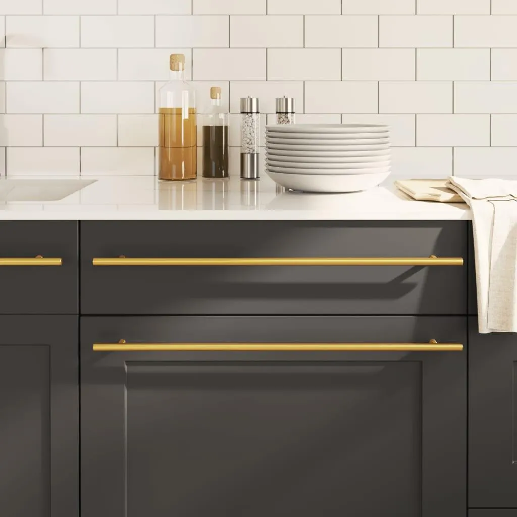 Maniglie Luxury vidaXL Oro 480mm Acciaio Inox - Set Esclusivo 20pz - 2