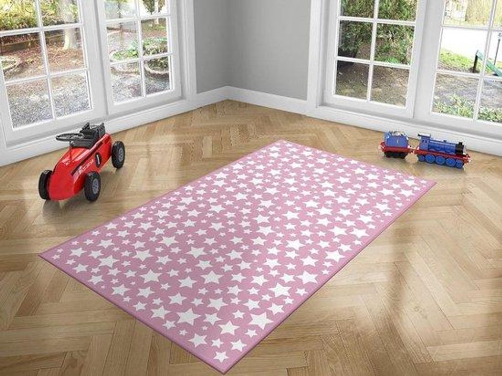 Sternekinder Matratze - PVC-Laminat - Spielzimmer Ausstattung - Nass- und Schmutzfrei - 120 x 60 cm - Pastellrosa