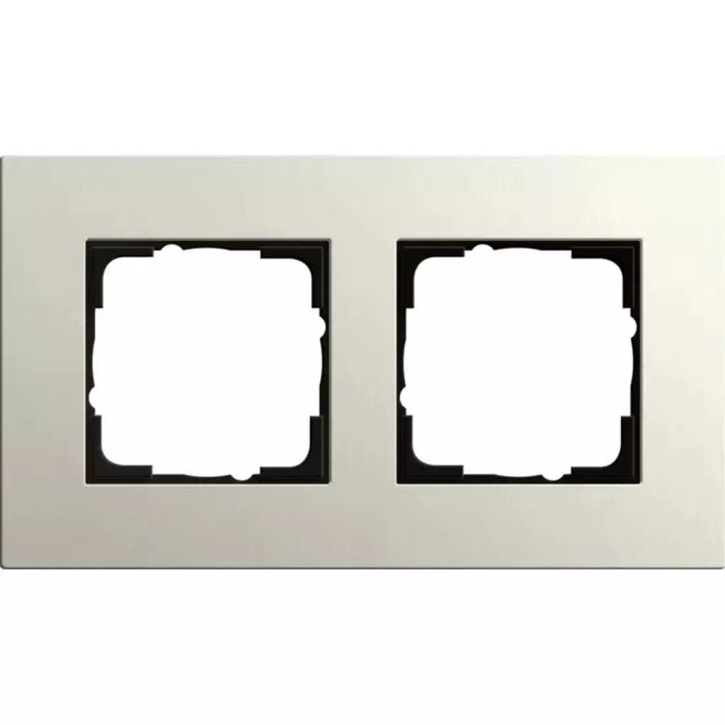 Plaque de Finition 2 Postes Gira 0212220 Gris pour Interrupteur Mural