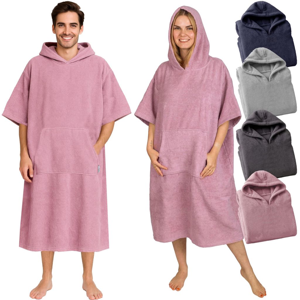 Toalla de baño tipo poncho para mujer y hombre - Poncho de Imagen del producto 