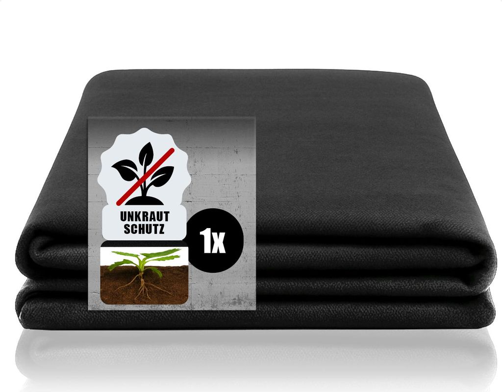 com-four Widerstandsfähiges Unkrautvlies - Premium Abdeckvlies für Garten und Bau - Effektiver Schutz gegen Unkraut - ca. 30g/m²