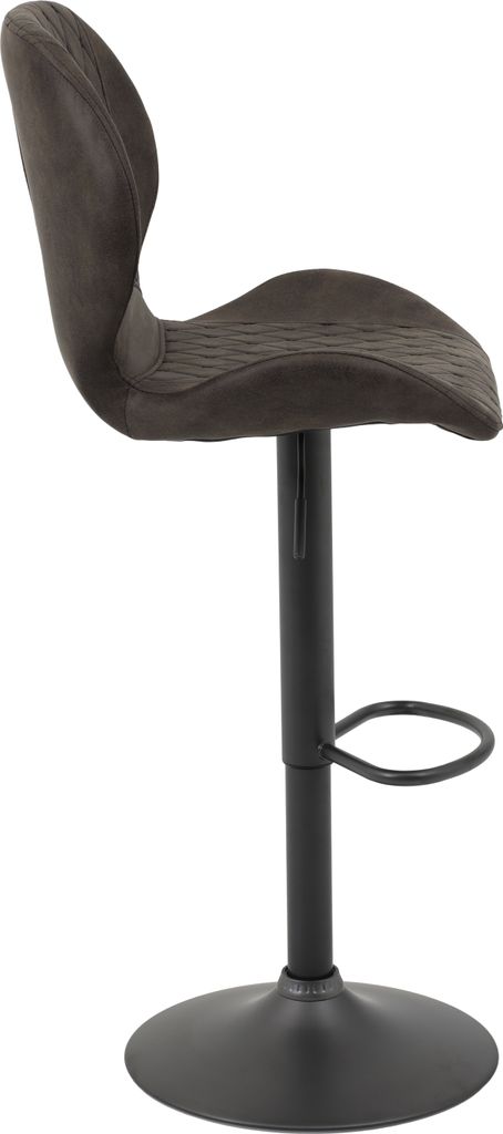 2er Set Barhocker Sonja - Mikrofaser Braun m.Rautensteppung Produktbild 6