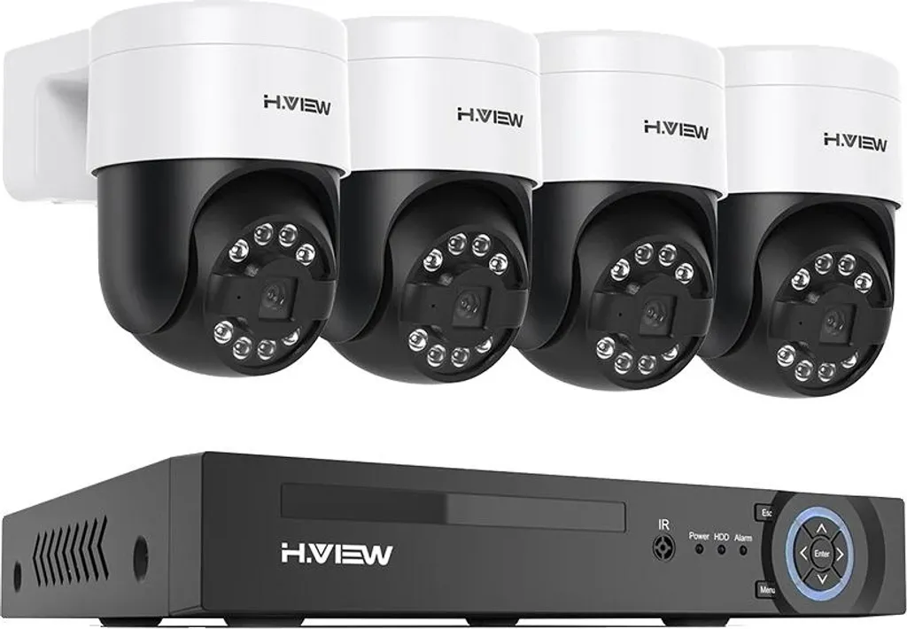 Kit Vidéosurveillance Extérieur 8MP avec 4 Caméras Accès à Distance 5MP