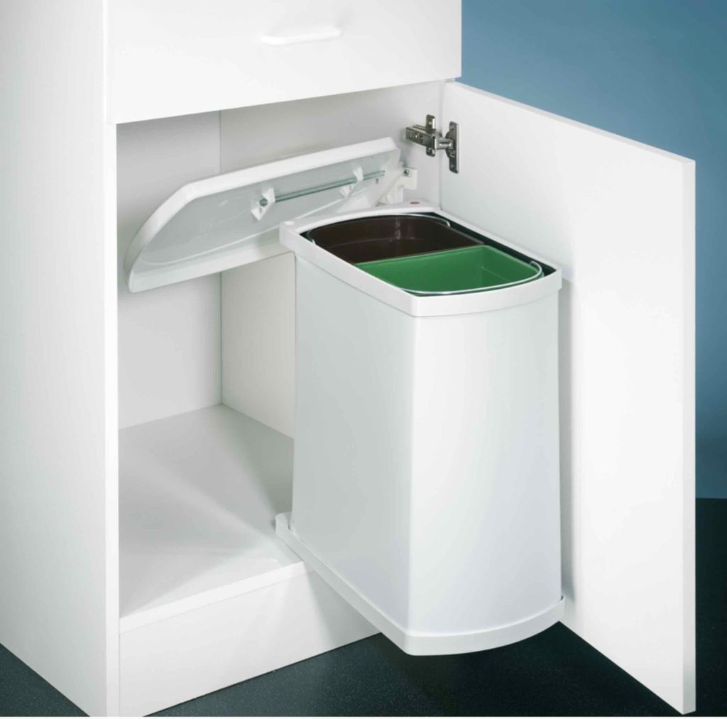 Hailo 3416001 - AS Duo - 8L/8L - Biały kosz na śmieci Kosz Zdjęcie produktu 