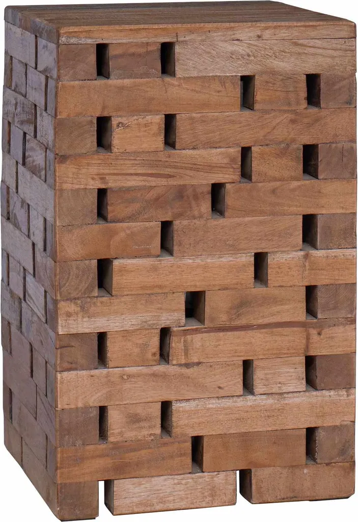 vidaXL Sgabello Naturale Legno Recupero 29x29x48 cm | Design Loft