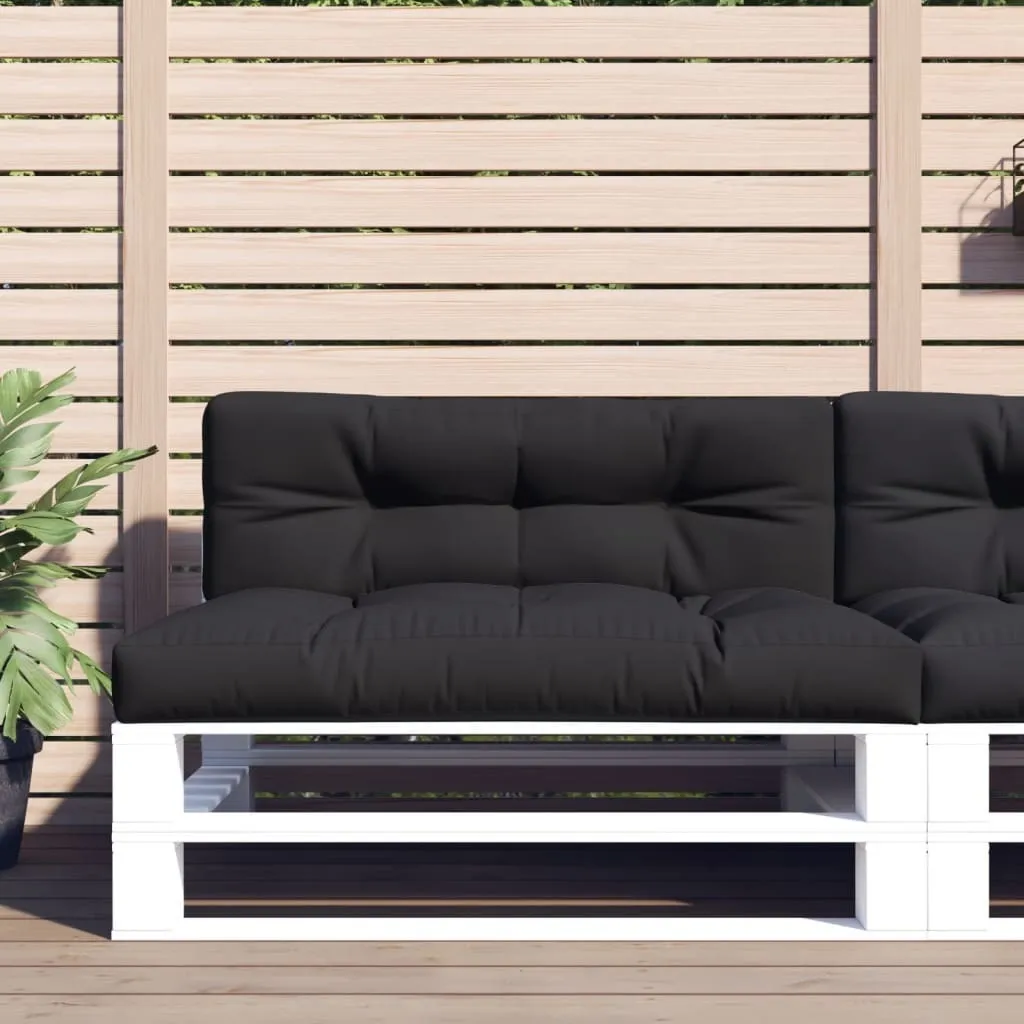 Cuscino Pallet 2 Pezzi Tessuto Nero Premium | Comfort d'Elite per Esterni - 2