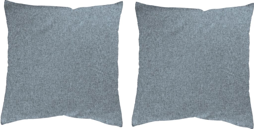HOME WOHNIDEEN Lucio 40 x 40 cm 2x Kissenhülle 40 x 40 cm Rauchblau