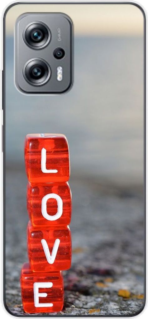 König Design Hülle kompatibel mit Xiaomi Redmi K50i Kunststoff Soft Handyhülle - Handy Case Love