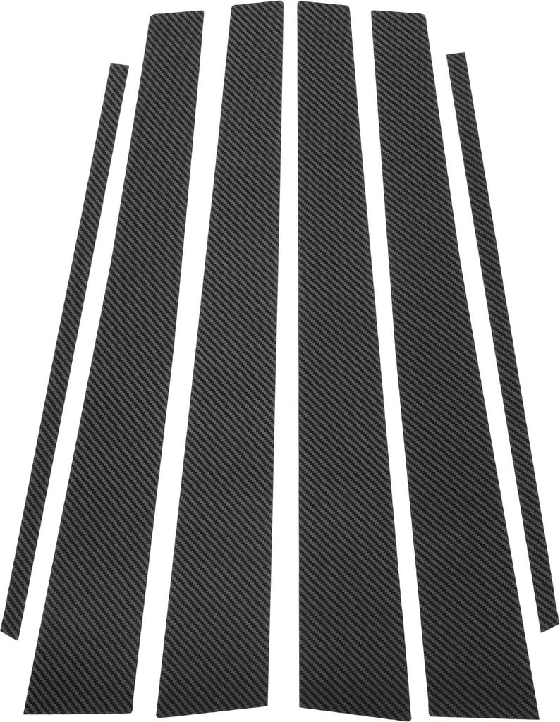 6 Stk. Türpfostenfensterleiste für Lexus GS 1998-2005 Vorne Hinten Links Rechts Anti-Kratz-Aufkleber Pfostenabdeckung Carbonfaser-Muster Schwarz