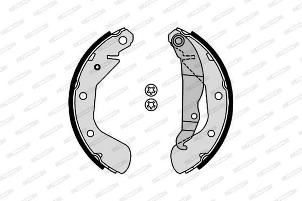 FERODO Bremsbackensatz Trommelbremse Hinten für OPEL Corsa C Schrägheck (X01) 200mm FSB4185