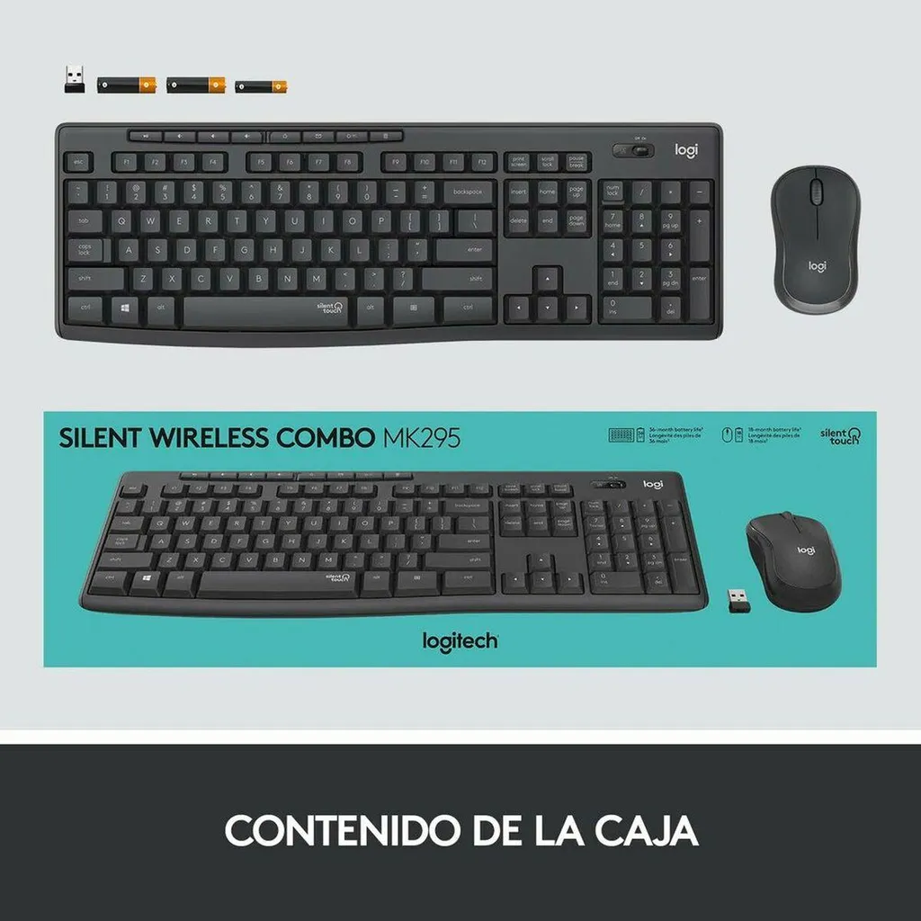Logitech MK295 Silent Wireless Combo Layout ES - Grigio Grafite - 2