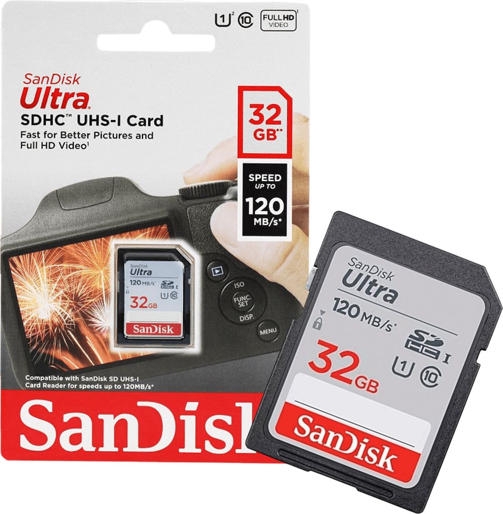 SanDisk Ultra SD Karte 32GB SDHC klass 10 Speicher karte Produktbild 