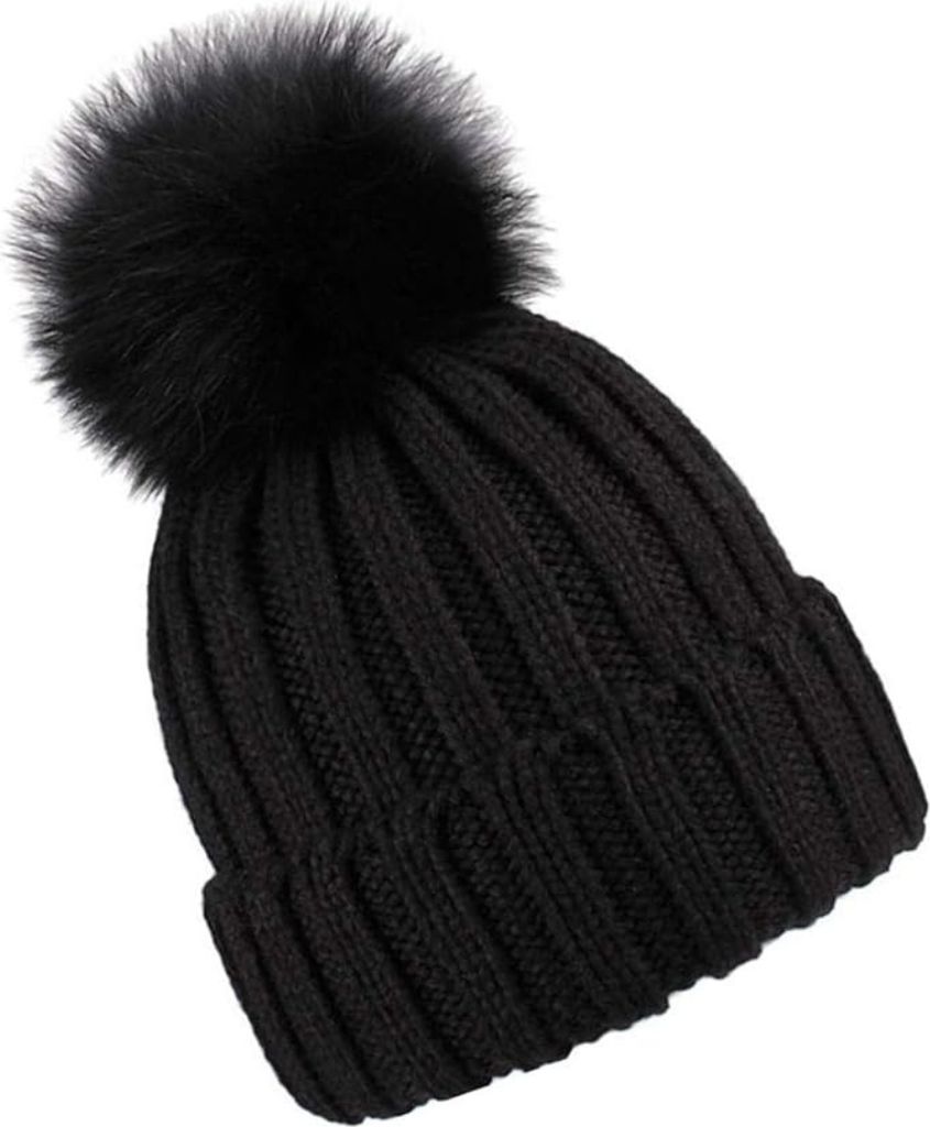 Cappello invernale, Cappello da donna con pompon, Cappello Immagine del prodotto 