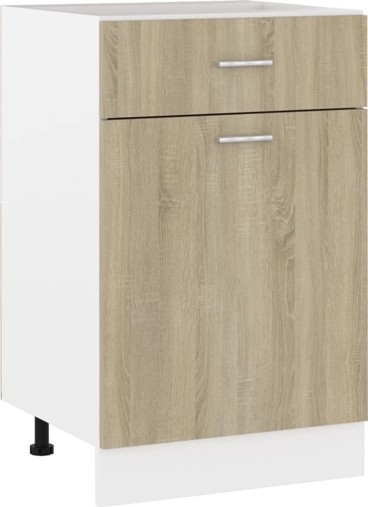 vidaXL Szafka z szufladami dąb sonoma 50x46x81,5 cm Zdjęcie produktu 8