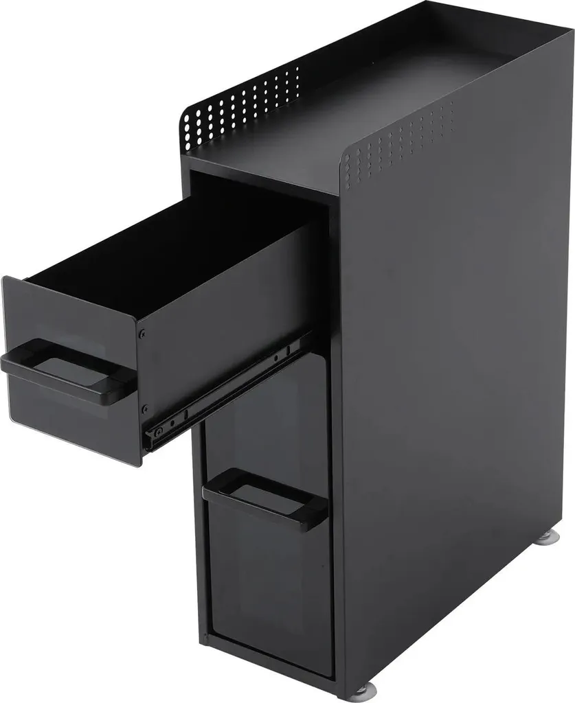 Portaspezie Design Minimal 3 Livelli | Metallo Nero Resistente M