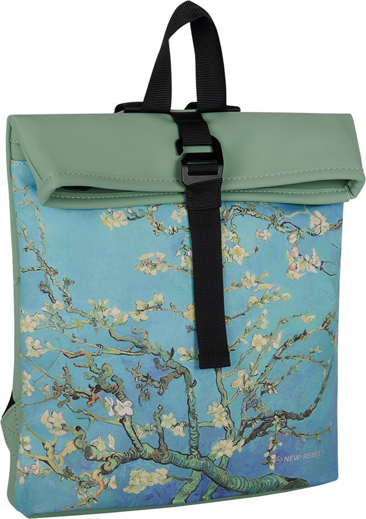 Mart Art Los Angeles Mandelblüte Small 7L Rucksack Rolltop Wasserabweisend