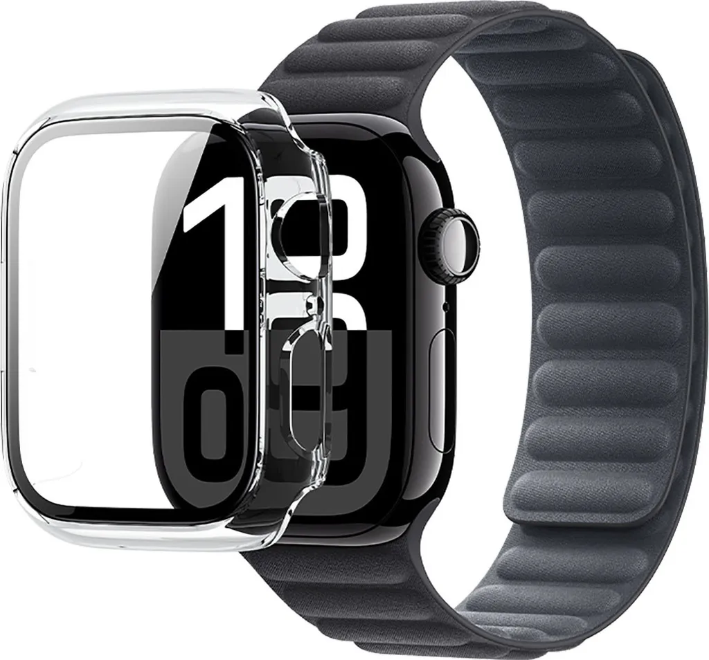 Force Case, custodia protettiva trasparente per Apple Watch 10 42 mm, trasparente - 1