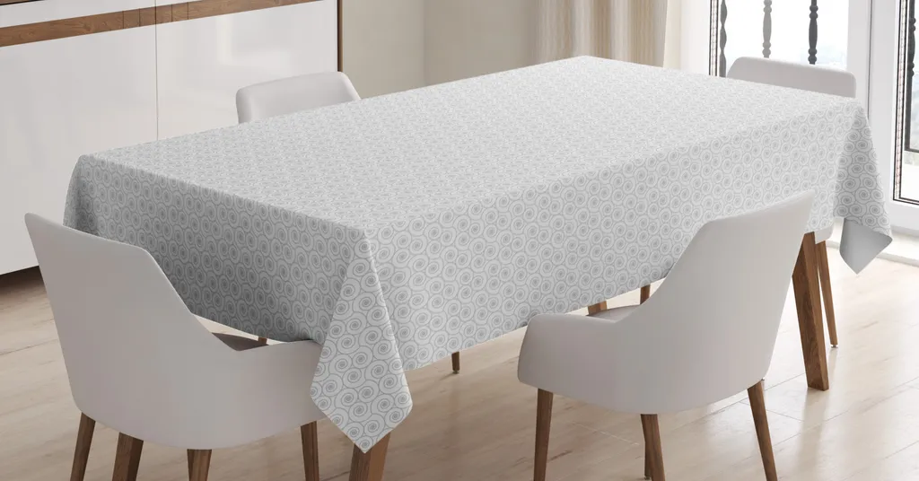 Tovagliette Americane In Tessuto Lavabile ABAKUHAUS – Set Da 4, Righe Geometriche, Arte Moderna, Bianco Rosa Grigio, 45x30cm, Antimacchia