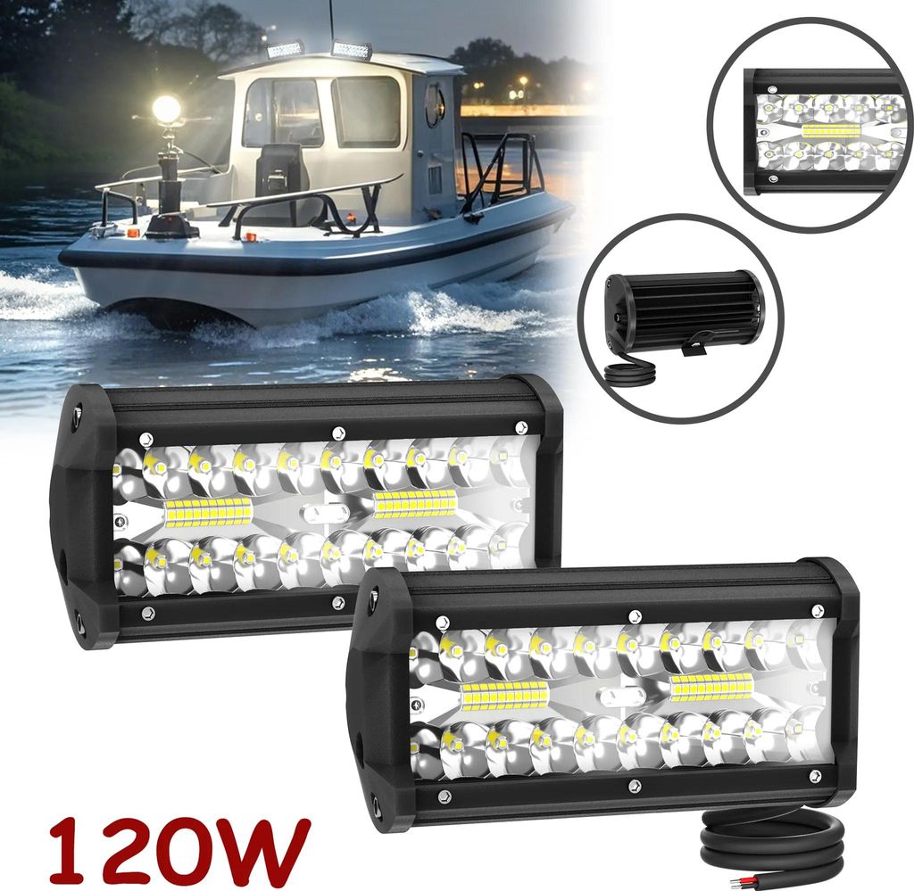 XMTECH 4x 120W LED werklampen – geschikt voor off-road Productafbeelding 