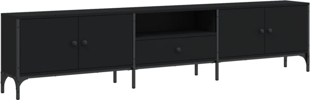 VidaXL 838988, Čierna, Kov, Drevo, 20 kg, 2000 mm, 250 mm, Obrázok produktu 