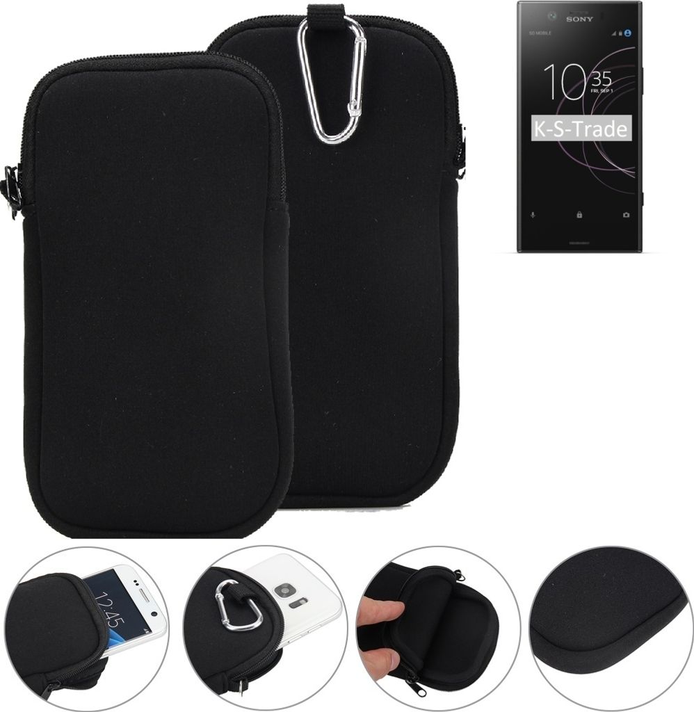 K-S-Trade Neopren-Hülle Handy-Hülle kompatibel mit Sony Xperia XZ1 Compact Schutzhülle Neoprenhülle Sleeve Schutz-Hülle Gürtel Tasche Case