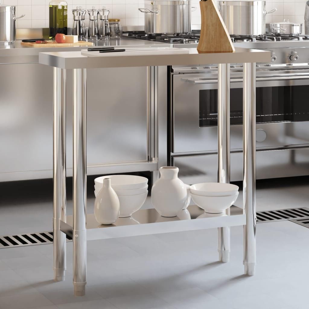 Kuchyňský pracovní stůl nerezová ocel 82.5 x 30 x 85 cm Obrázek produktu 