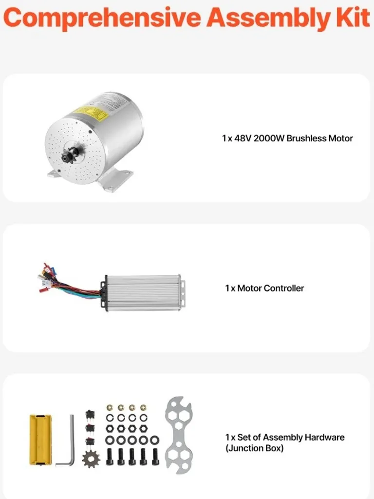 Kit Moteur VAE 2000W 48V pour Rénovation et Transformation de Vélo