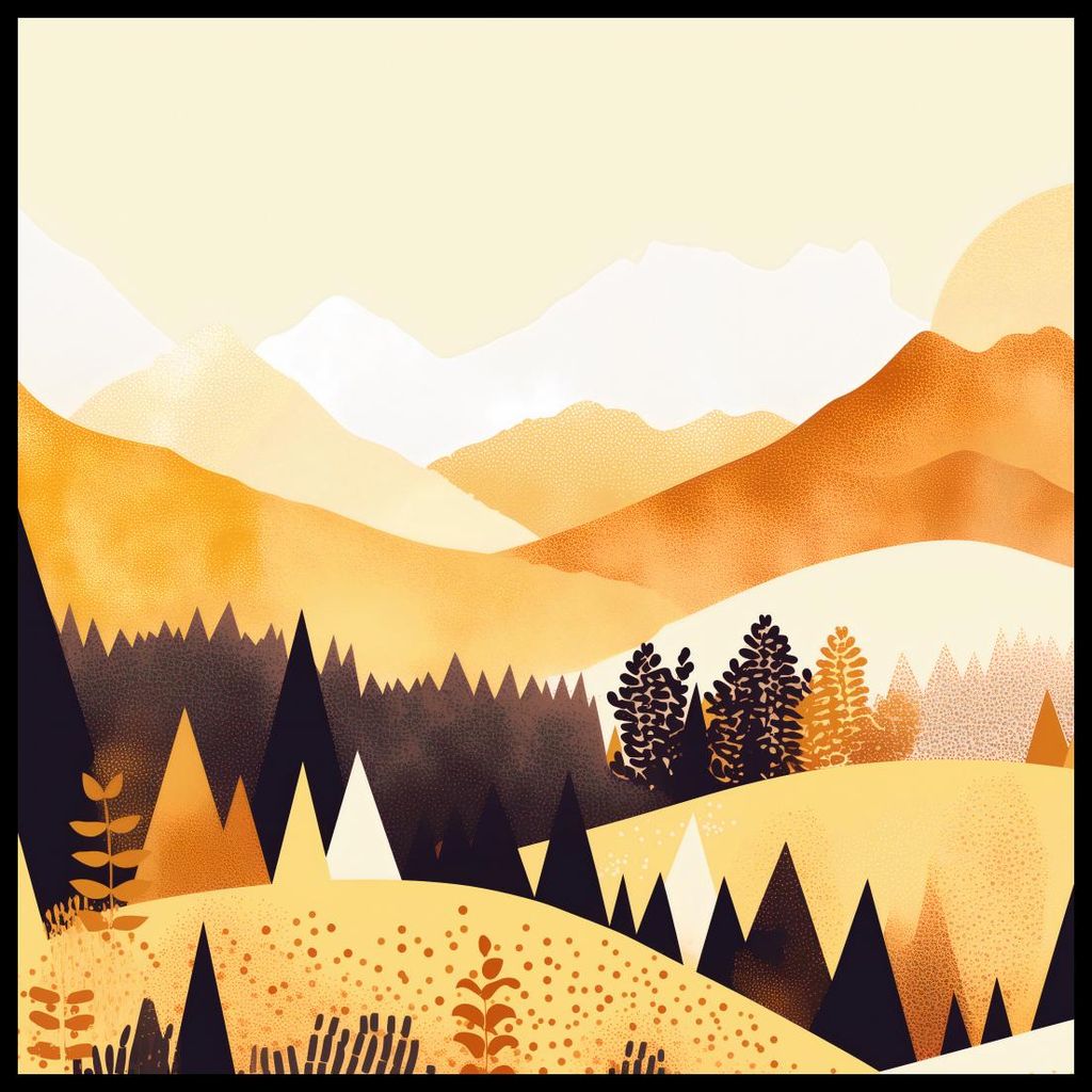 Poster 90x90cm Goldene Blüte im Westen