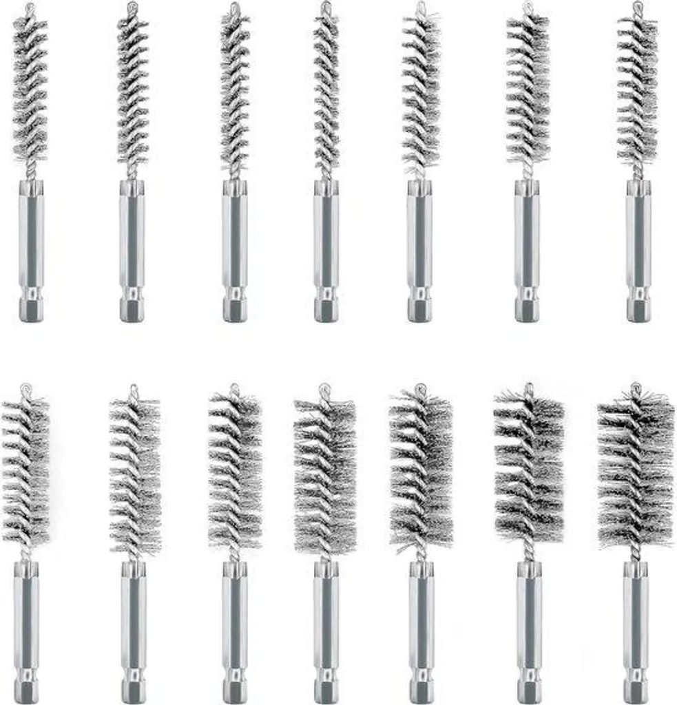Jeu de brosses pour aléseuse en acier 14 pièces - Diverses tailles