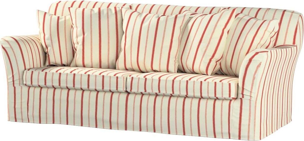Dekoria Bezug für Tomelilla Schlafsofa, creme- rot gestreift, Sofahusse, Tomelilla Schlafsofa