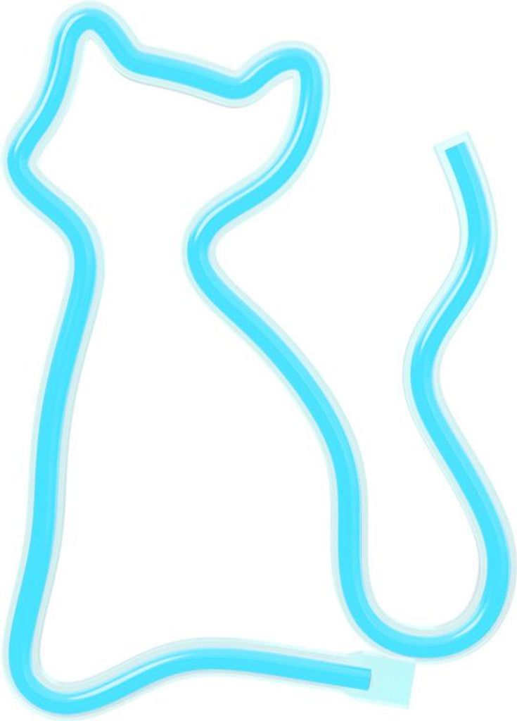 Forever Light Neon-LED Katze | Türkis Produktbild 