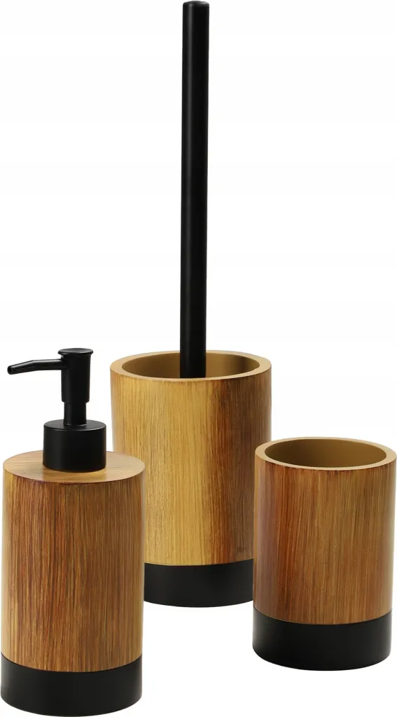 KADAX Laon Ensemble de Salle de Bain 3 Pièces Aspect Bois Marron