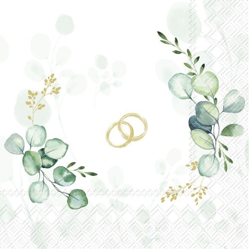 Serviette "Eucalyptus Wedding", 20 Stück Produktbild 