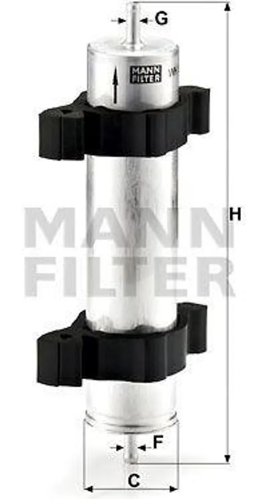 Filtre à carburant MANN-FILTER WK 521/2 pour Série 3 E46 OE 13327787476