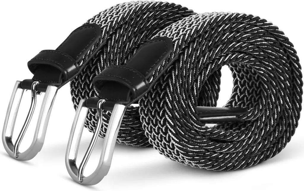 Set 2 Cinture Intrecciate Hemmy 85cm - Elastica Senza Fori Tessuto
