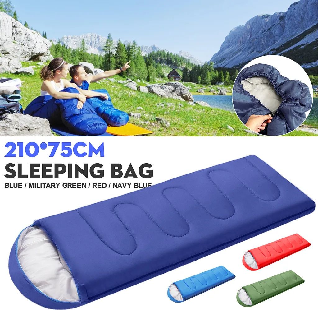 Outdoor-Schlafsack für Camping, Jahreszeiten, warm und wasserdicht für Erwachsene und Jugendliche, drinnen, draußen, Reisen, Wandern, 210 x 76 c...