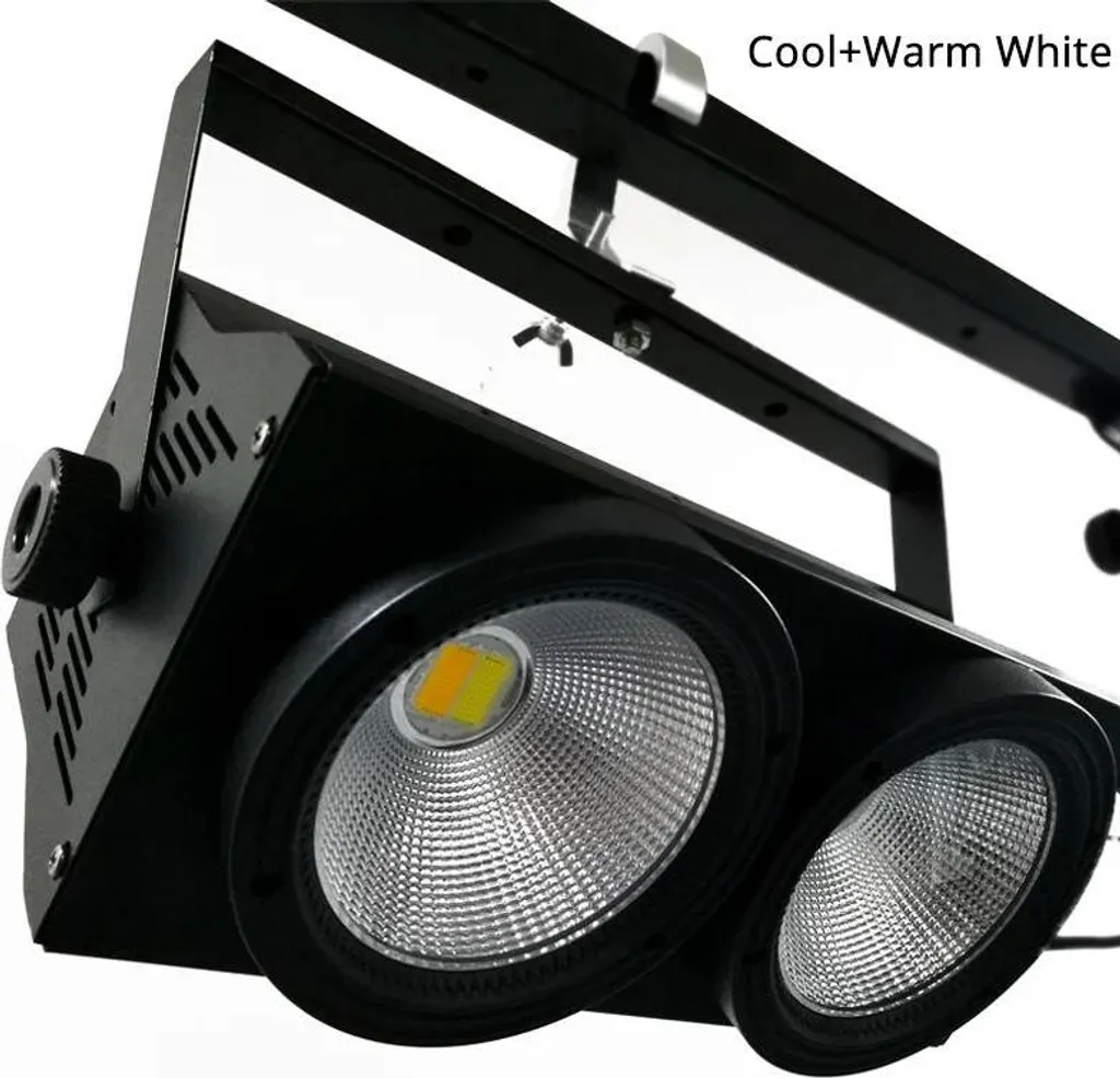 Projecteur de Scène LED COB DMX - Pack de 2 Spots Blanc Froid et Chaud