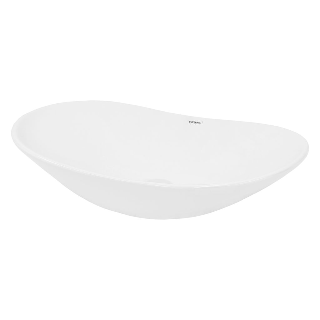 LuxeBath Waschbecken Aufsatzwaschbecken Oval, 64x36,5x13 Produktbild 