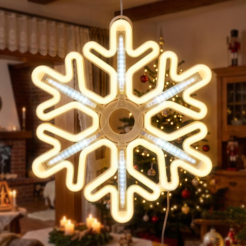 SALCAR LED-sneeuwvlok decoratie, 40 cm, 420 LED's, binnen- Productafbeelding 