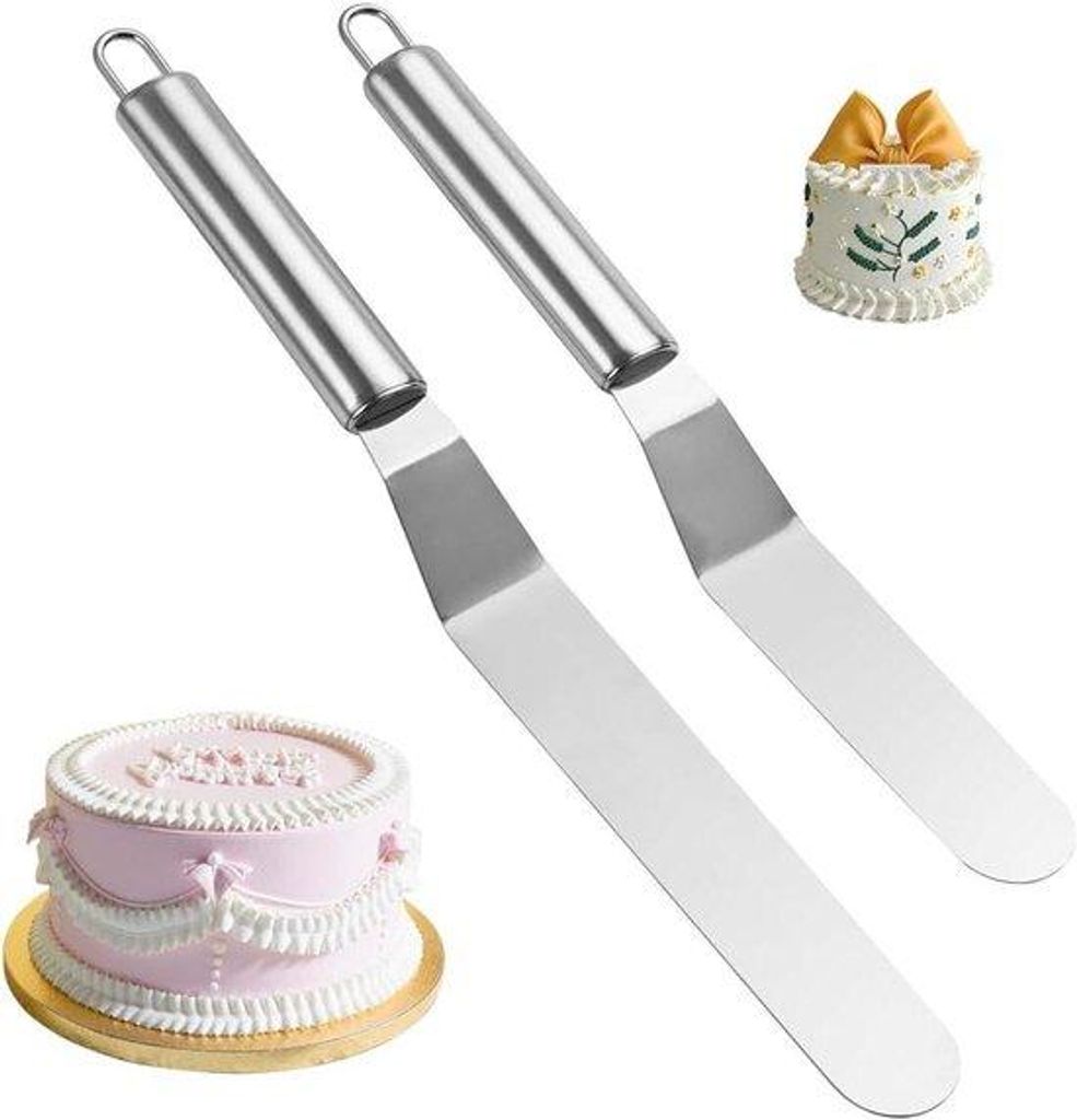 Roestvrijstalen Taartspatel Set van 2 für das Schneiden und Teilen von Törtchen und Kuchen